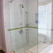 L SHOWERDOOR WITH HEADER IN CHROME